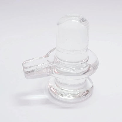 Sphatik Shivling/Big Size for Home Pooja Decorative Showpiece - 4 inch, 250gm (Crystal, White)�
