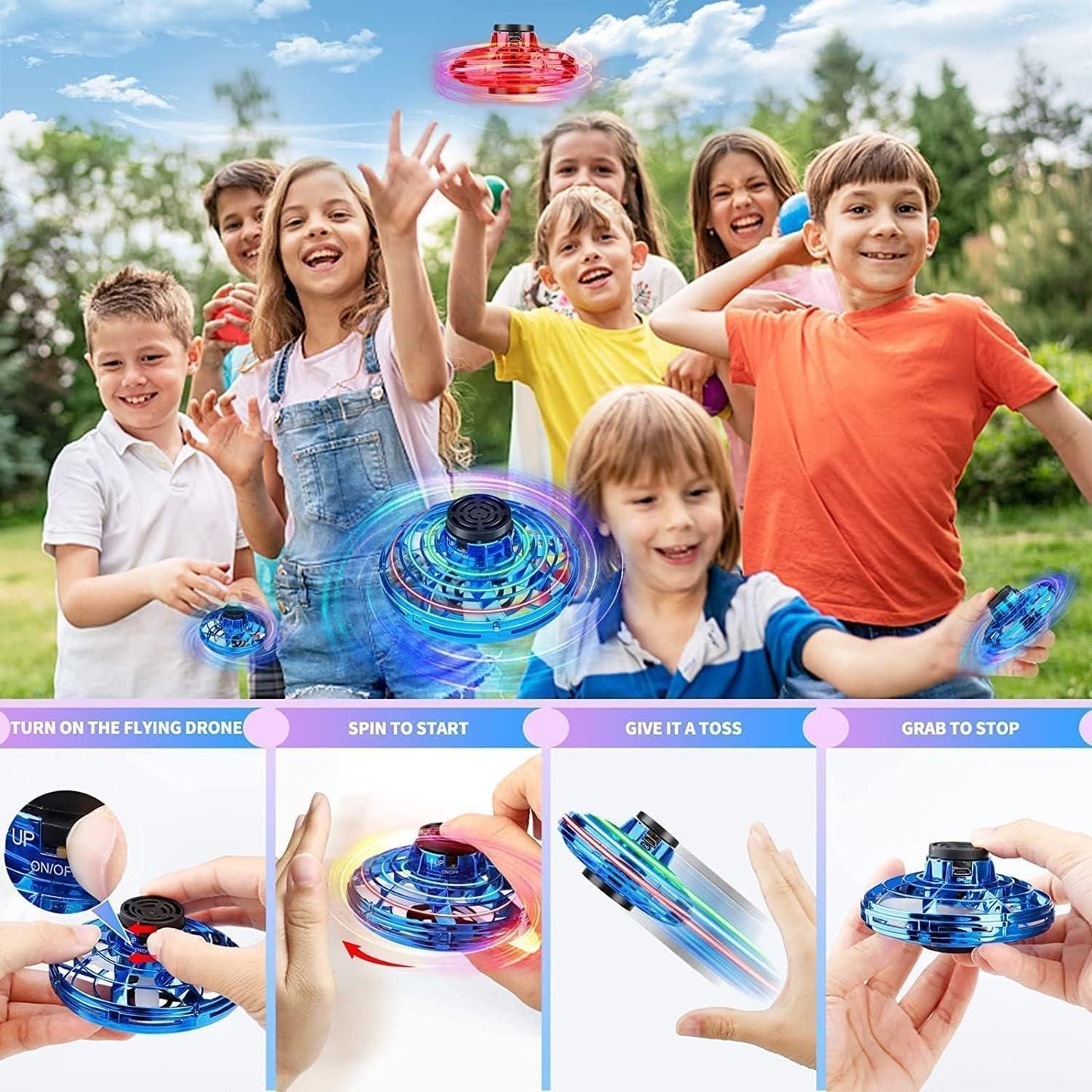 Magic Flying Orb Spinner Outdoor Toys?Assorted Color?